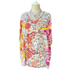 Jodfl Muted Floral Print Pocket Shirt